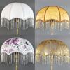 1PC Cloth Classical Lamp Shade European Tassel Bead Lamp Shade Retro Bedside Lamp Cover E27 Luxury Bedroom 4 Colors