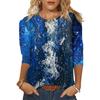 Spring & Autumn Tie-Dye Women's T-Shirt Long Sleeve Marble Print Clothing O-Neck Casual Oversize Tops 2024 Fashions Streetwear