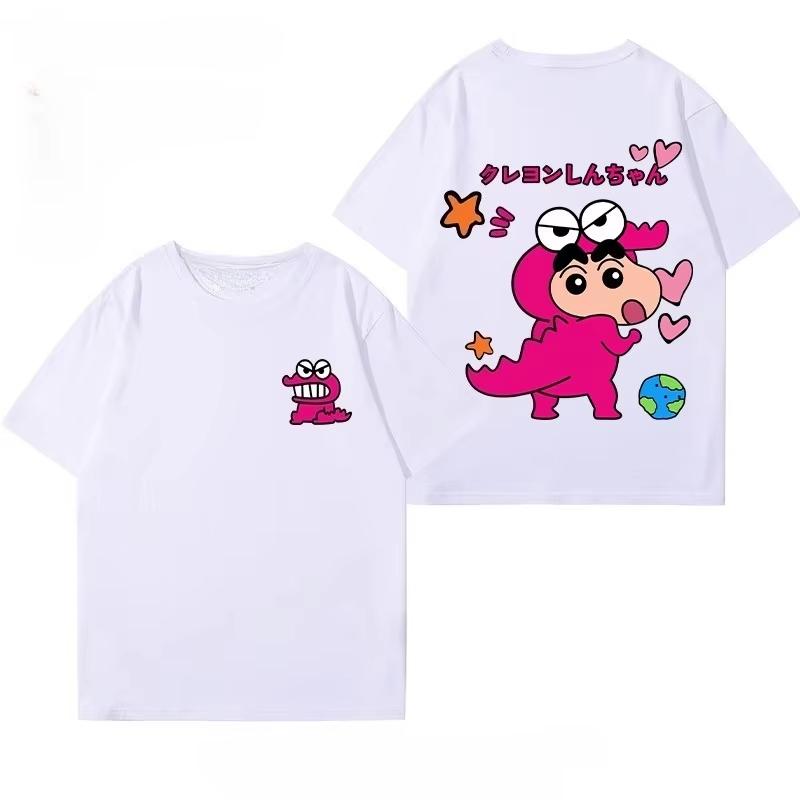 Футболка MINISO Crayon Shin-chan Co-branded Wanyyama San с графическим принтом, летняя милая женская футболка, модная свободная футболка для пары.