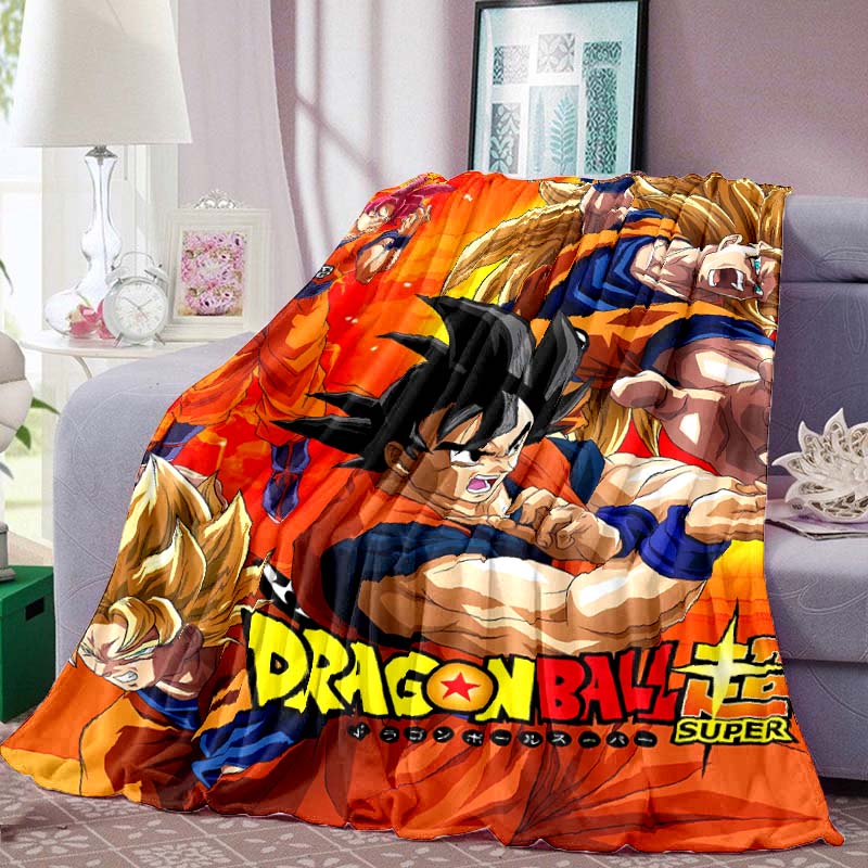 Dragon Ball Print Blanket Warm Comfortable Flannel Blanket Suitable for Bedrooms, Sofas, Beds, Chairs, Picnics, Travel