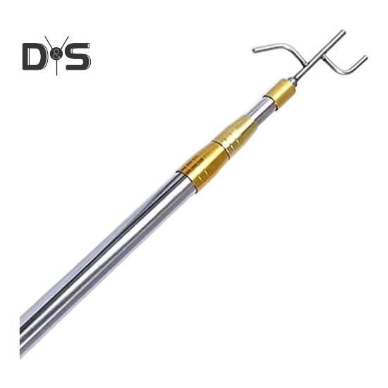 Телескопический захват из нержавеющей стали с крюком для захвата, съемник для штор, сушилка для одежды, съемник для рыболовной сети, портативный грузовой захват для дома