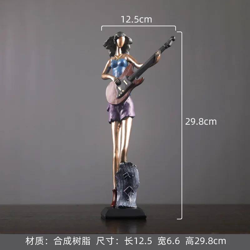 Винтаж Играть на музыкальном инструменте Группа Украшения Искусство Персонаж Модель Статуя Творчество Фигурки Для Интерьера Аксессуары Для Стола Ремесла