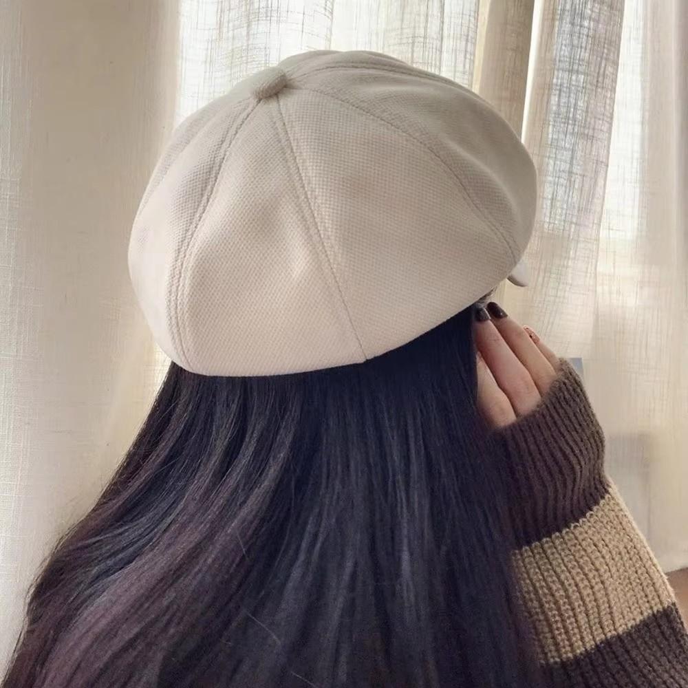 Windproof Newsboy Cap Adjustable Pumpkin Hat Elegant Winter Beret Hat Women