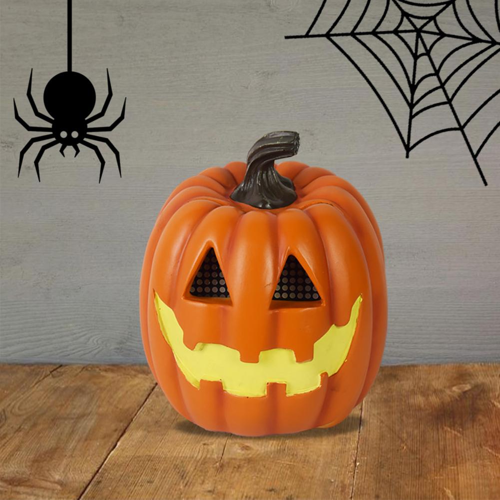 Outdoor Pumpkin Decor Ambient Halloween Light Spooky Halloween Pumpkin Lanterns for Haunted House Party Decor Resin for Garden