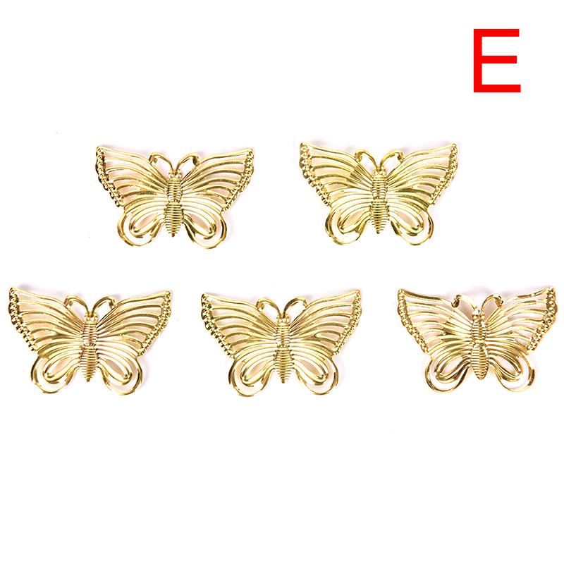 50 шт./компл. золотые металлические филигранные полые подвески-бабочки ремесло DIY изготовление ювелирных изделий