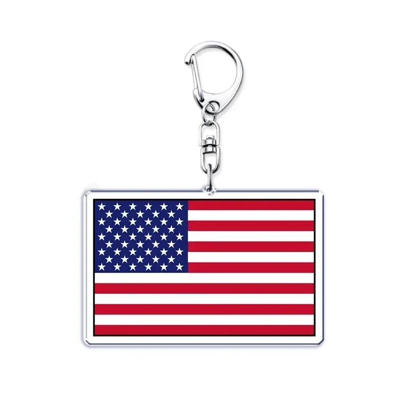 Новые Ключницы с Флагами Стран Кольцо для Аксессуаров Подвеска на Сумку Американский Британский Корейский Корейский Брелок для Ключей Брелок Украшения Подарки для Фанатов