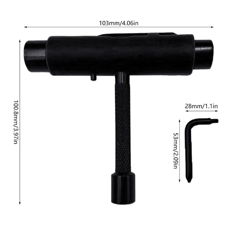 Инструменты для скейтборда «Все в одном» Т-образный инструмент Аксессуар Гаечный ключ Отвертка Инструмент с Т-образным шестигранником и L-образной головкой