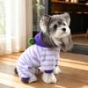 Thickened Dog Hoodie Jumpsuit Warm Dog Winter Clothes Cute Pet Four Legged Outfit  Outdoor Play