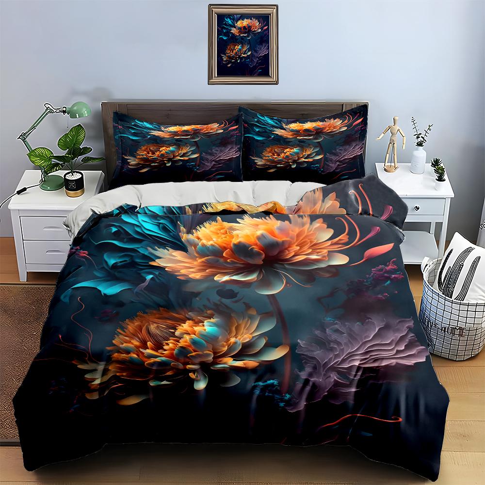 Vivid floral elegance. Bedding Duvet cover sets Duvet covers Pillowcases gifts (1 * Duvet Cover 2 * Pillowcases, without duvet insert)