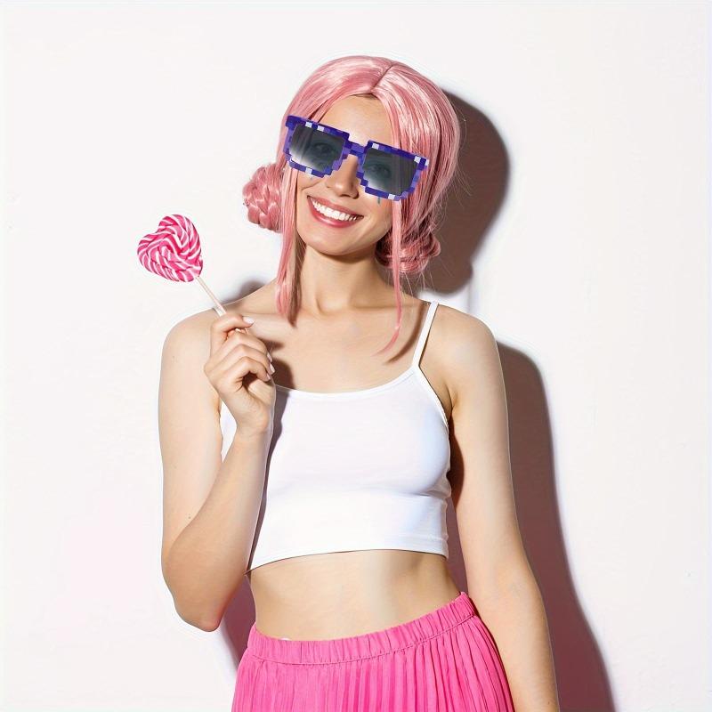 18 шт. Пиксельные игровые очки ярких цветов из прочного пластика идеально подходят для вечеринок по случаю дня рождения и подарков для взрослых геймеров.