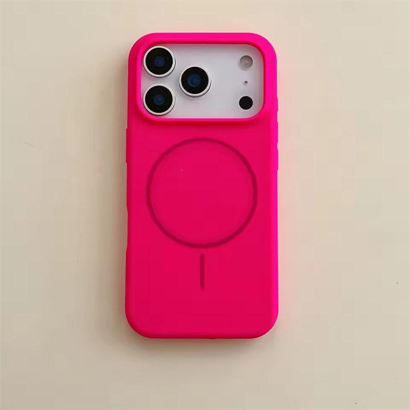 Матовый однотонный чехол из жидкого силикона для iPhone 17 Air 16 15 14 Plus 13 12 Pro Max для беспроводной зарядки Magsafe, противоударный чехол