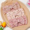 Cute Bowknot Baby Headbands Soft Elastic Nylon Girl Hairbands Solid Color Bow Turban Sunflower Headwear Hair Accessorie