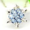 Women's Fashion Dazzing Snowflake Blue Necklace Pendant AVE