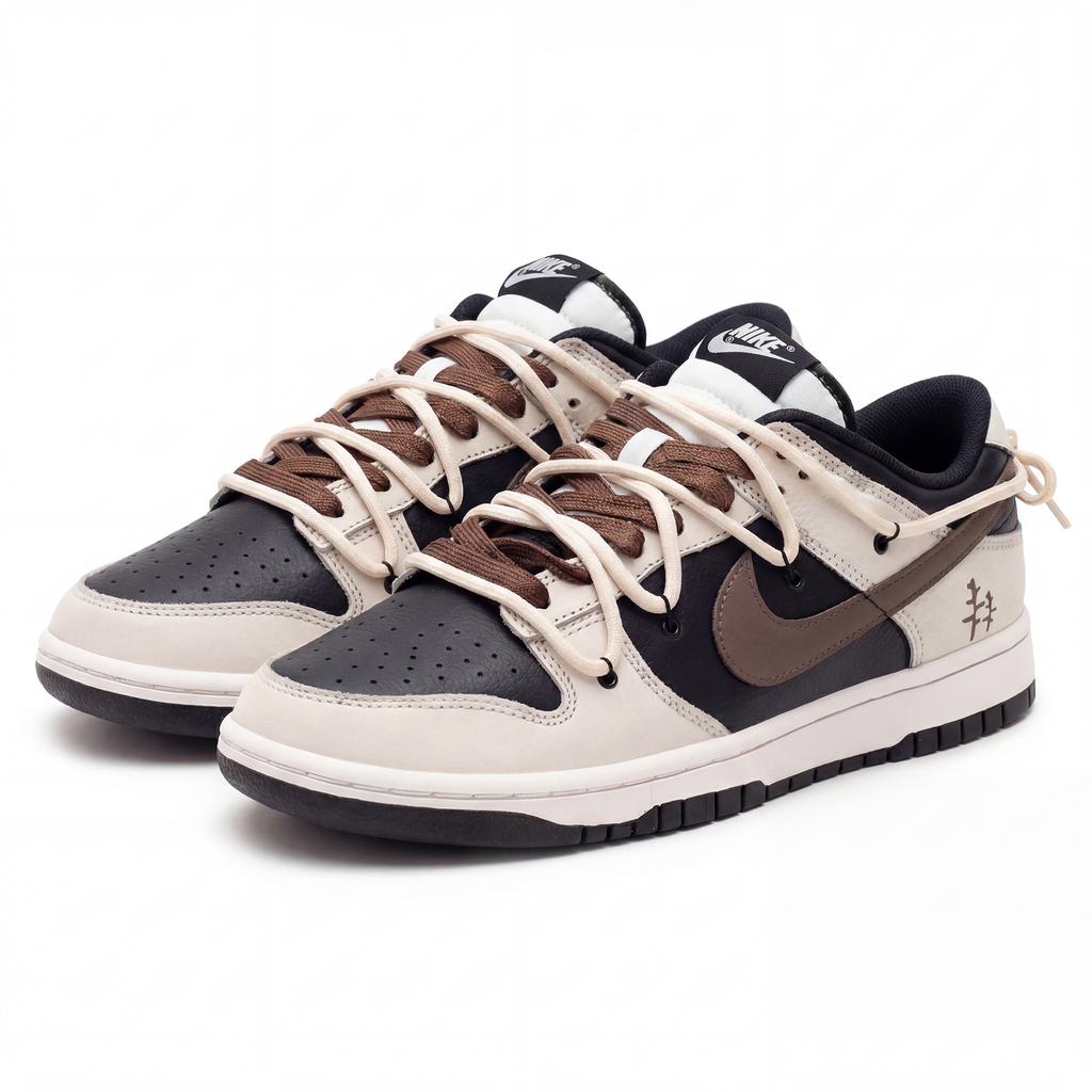 Nike Dunk Ветхий Дерево Весна Износостойкие Нескользящие Низкие Кеды для Скейтборда Унисекс Коричневый Бежевый HF5441-100(Команда210-)
