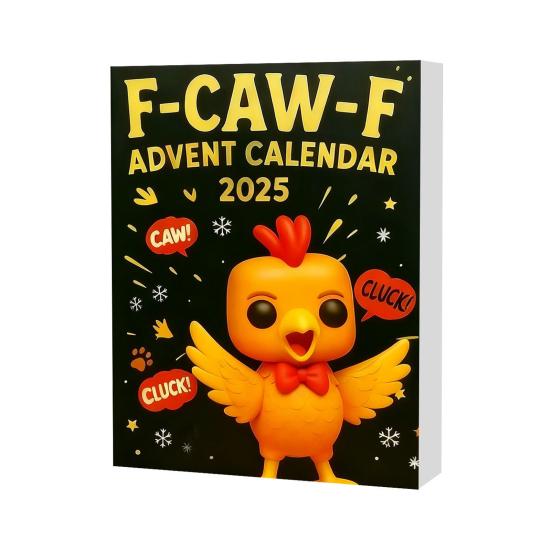 Рождественский адвент-календарь 2025 года с мини-куриными украшениями, коробка для отсчета 24 дней для семейного веселья и праздничной атмосферы