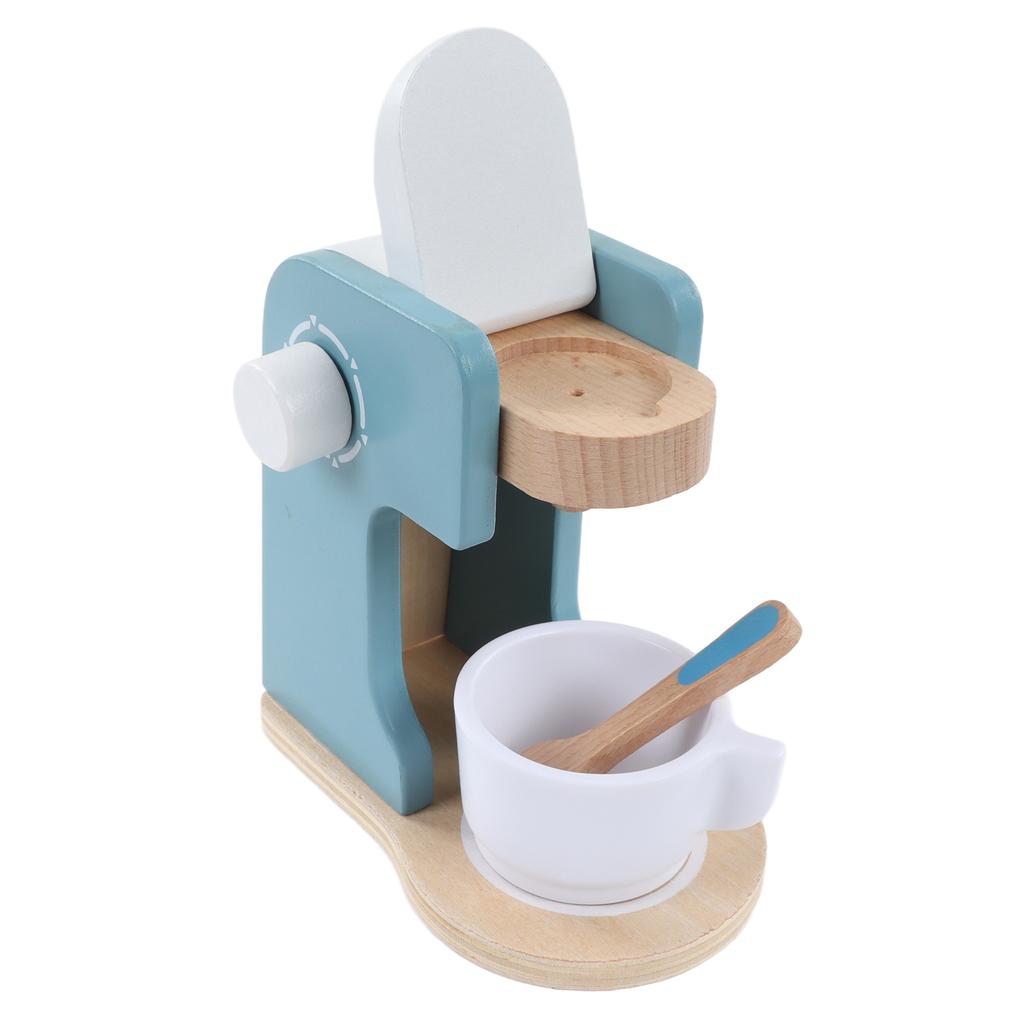 Кофеварка игрушка Играйте с воображением прочная деревянная глянцевая мягкая цветовая гамма деревянная кофеварка для ролевых игр