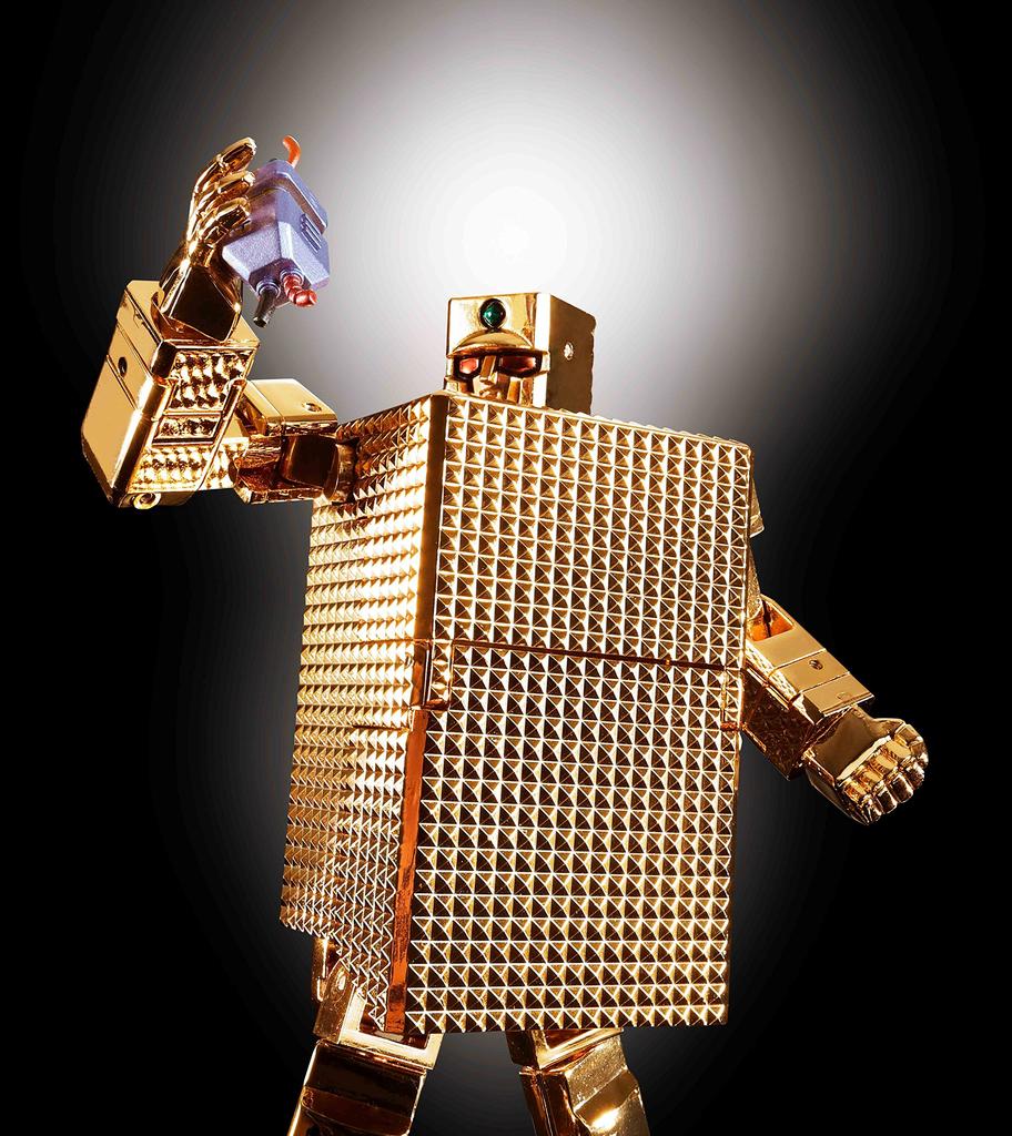 TAMASHII NATIONS Soul of Chogokin Golden Warrior Gold Lightan GX-32R Gold Lightan 24K Gold Plated Finish Approx. 130mm (Robot Form) ABS & PV