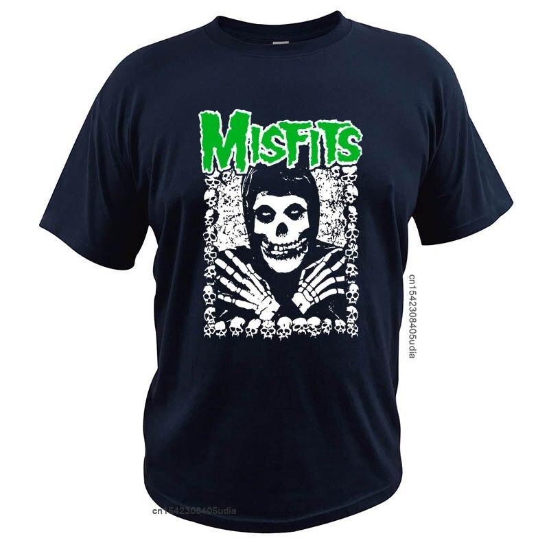 Футболка The Misfits I Want Your Skulls Футболка Панк-рок группы Хлопок Высокое качество Базовая футболка с круглым вырезом Топы