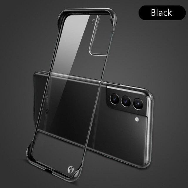 Гальванизированный безрамный прозрачный ультратонкий чехол для Samsung Galaxy S24 Ultra S24 FE S23 Plus S22 прозрачный жесткий бампер противоударный защитный чехол
