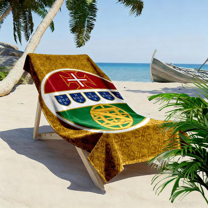 Portuguese Heritage Pride beach towel soft Portable for travel seaside quick-drying swim towel swim Comfort printing beach towel