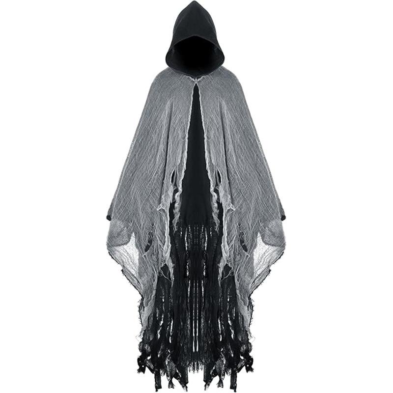 Хэллоуин взрослый плащ плащ ведьмы костюм мрачного жнеца костюм дома с привидениями наряжаться ужас хитрый костюм реквизит