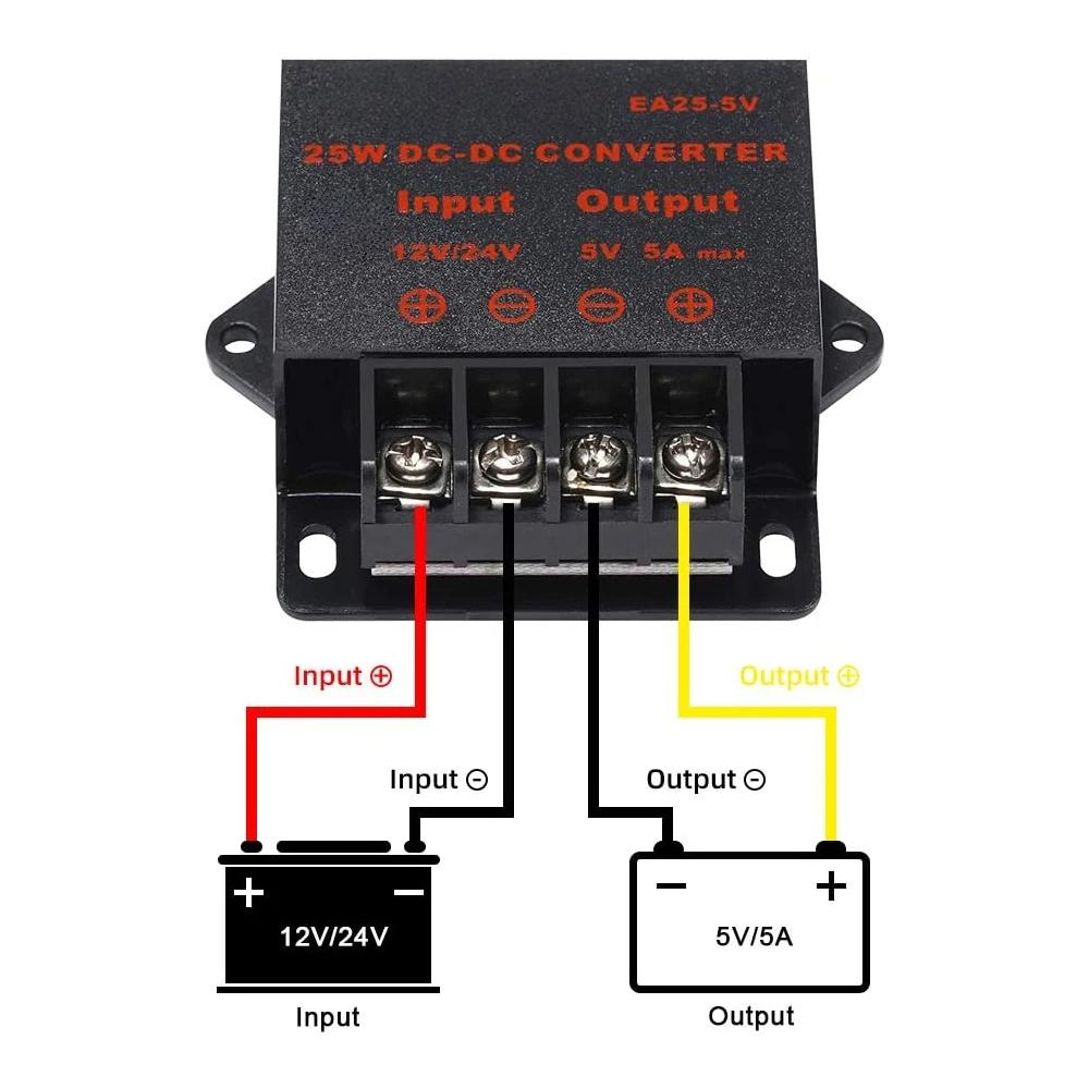 DC Converter Voltage Reducer Regulator Step Down Buck Converter Power Supply Volt Transformer Module 12V 24V to 5V 3A 5A 10A 15A