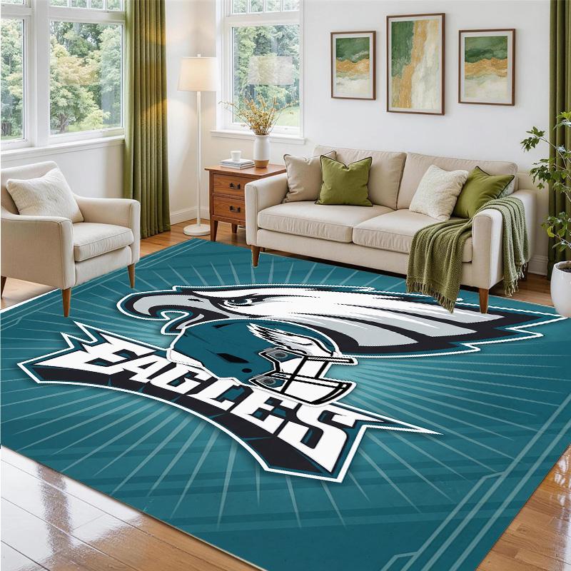Ковер с дизайном Philadelphia Eagles из кристаллического велюра, мягкий декоративный коврик для спальни, прихожей