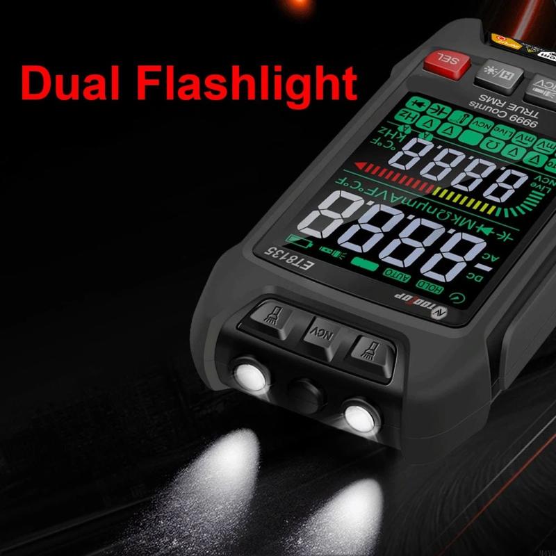 Professional Plastic Multimeter With Large Display Auto Ranging Function For Electrical Engineers And Technicians M4YD