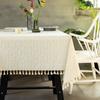 Pastoral Daisy Flower Tablecloth Pure Cotton Hemp Coffee Table Printed Tablecloth