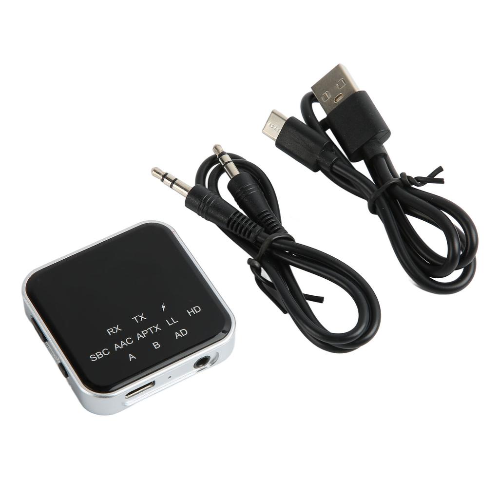 Bluetooth Transmitter Receiver Multifunction Low Latency 2 in 1 Bluetooth Adapter with 3.5mm AUX Interface for TV PC
