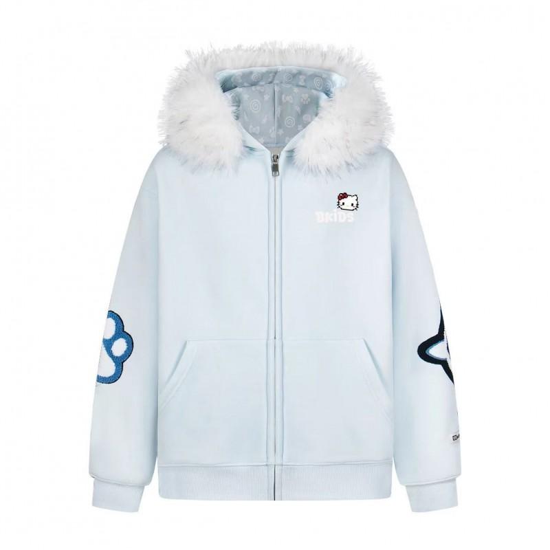 Winter Fleece Hooded Sweatshirt Zip Up Casual Jacket Teen Girls