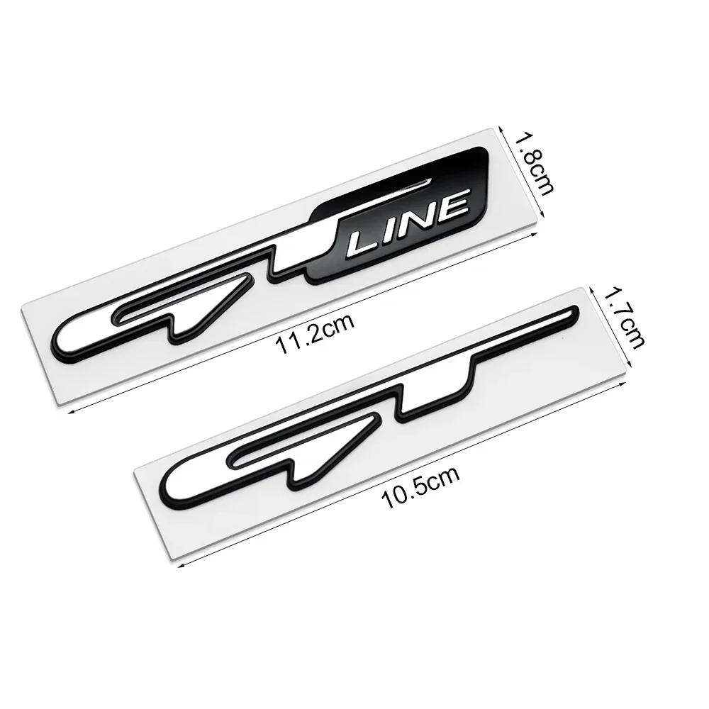 3D Car GT line Design Fender Rear Trunk body Emblem Badge sticker For Peugeot For Kia K9 Forte Ceed Cerato RIO K3 K5 Accessories cvufy50
