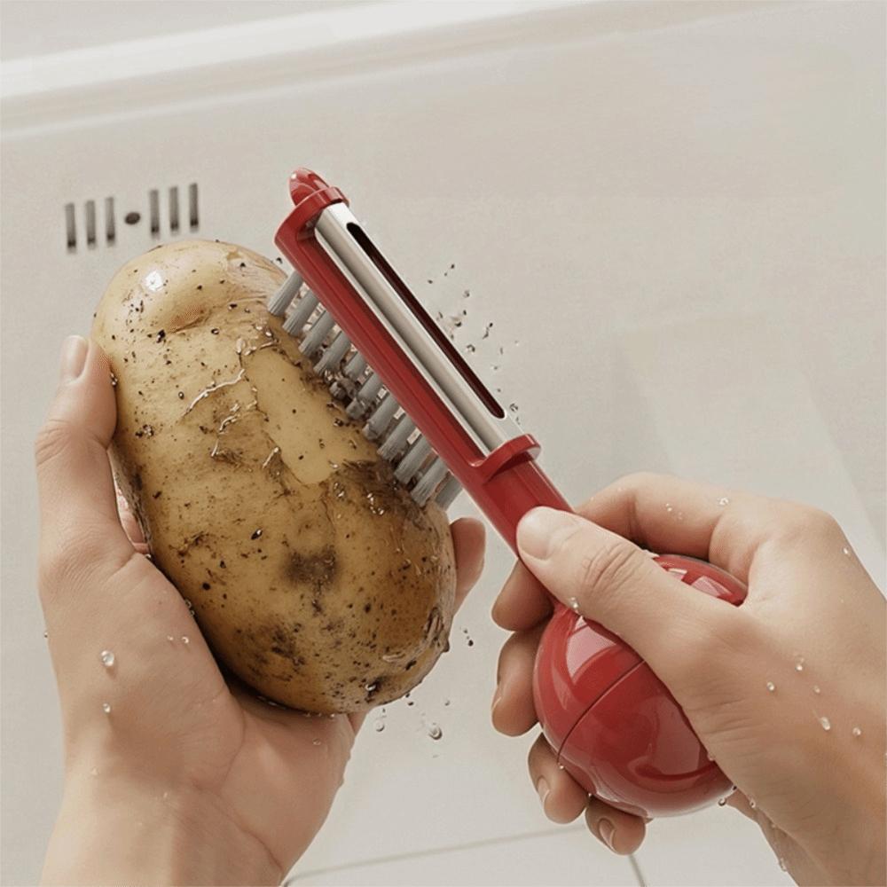 2 in 1 Tumbler Vegetable Peeler with Cleaning Brush Fruit Planer Easy To Store