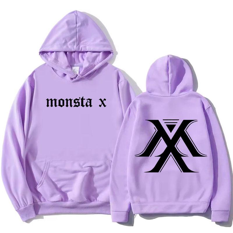 MONSTAX Корейская мужская группа Модные худи 2025 EP The X С графическим принтом Толстовки с длинным рукавом Осенние женские пуловеры Унисекс