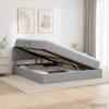 Storage Bed with Mattress Light Grey 140 x 200 cm Velvet