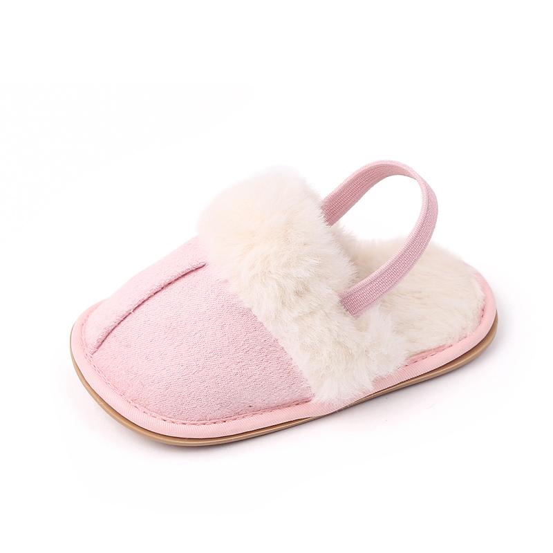 Winter and Autumn Baby Girl Boy Cotton Mop TPR Sole Anti Slip Solid Three Colors Warm Newborn Toddler Shoes First Walkers BC2345