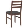 Dining Chairs with Cushions 2 pcs Brown Solid Rubberwood