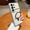 Применимо к Samsung S26ultra магнитный держатель чехол для мобильного телефона S26plus кожаный матовый с мелкими отверстиями полный комплект