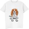 Cavalier King Charles Spaniel Dog Print Fashion T-shirt Men Short Sleeve Cotton T-shirt