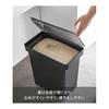 Yamazaki Jitsugyo 5426 Sealed Rice Bottle 20kg with Measuring Cup Black Approx. W41 x D24 x H42.5 [When Lid Open: 65.5cm (Rice Bottle)] Approx. 7.8 x