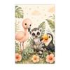 Jungle Animals Wall Art Safari Wildlife Canvas Painting Cute Cartoon Poster Print For Kids Room Nursery Wall Decor