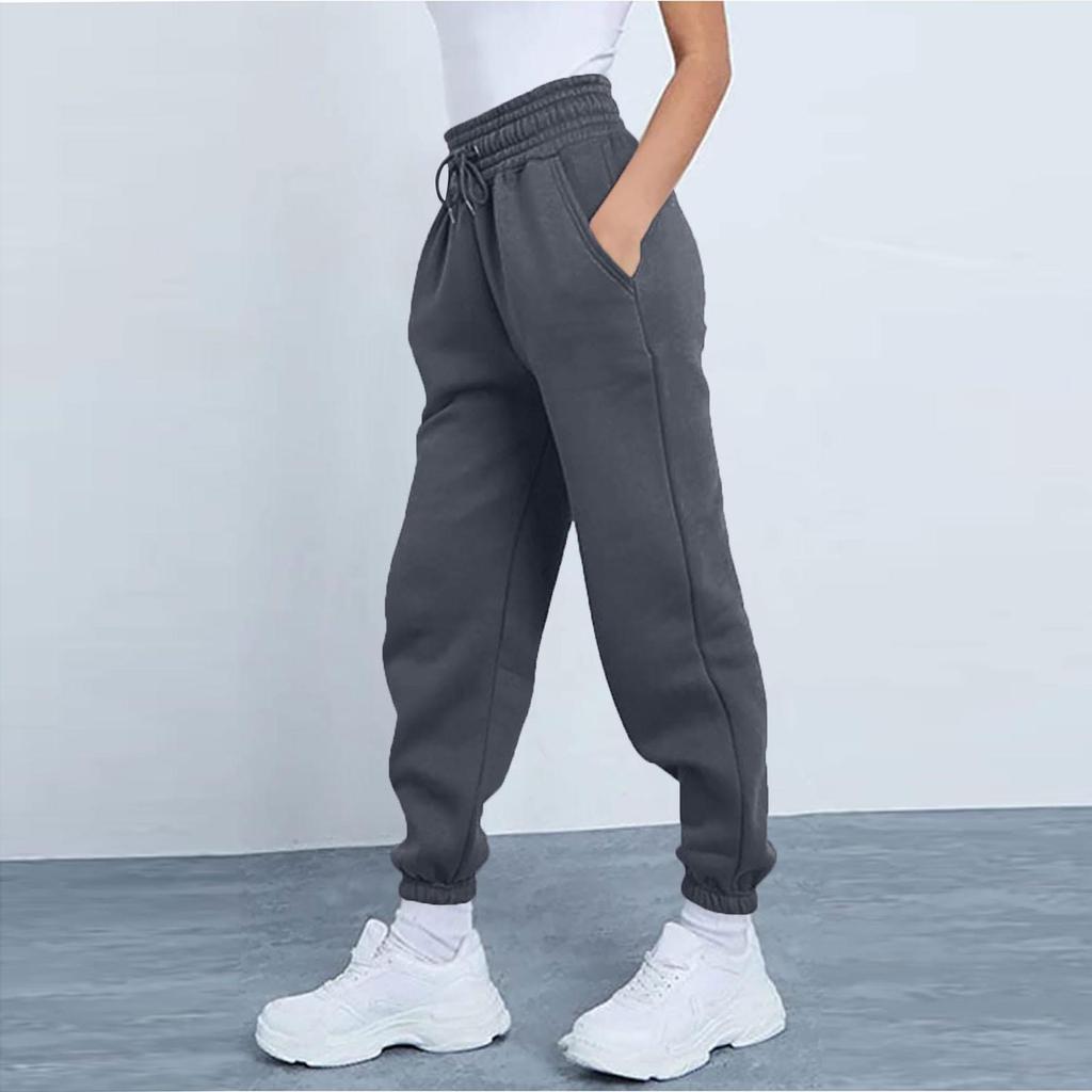 Women Pants Women's Fashion Sport Solid Color Drawstring Pocket Casual Sweatpants Pants