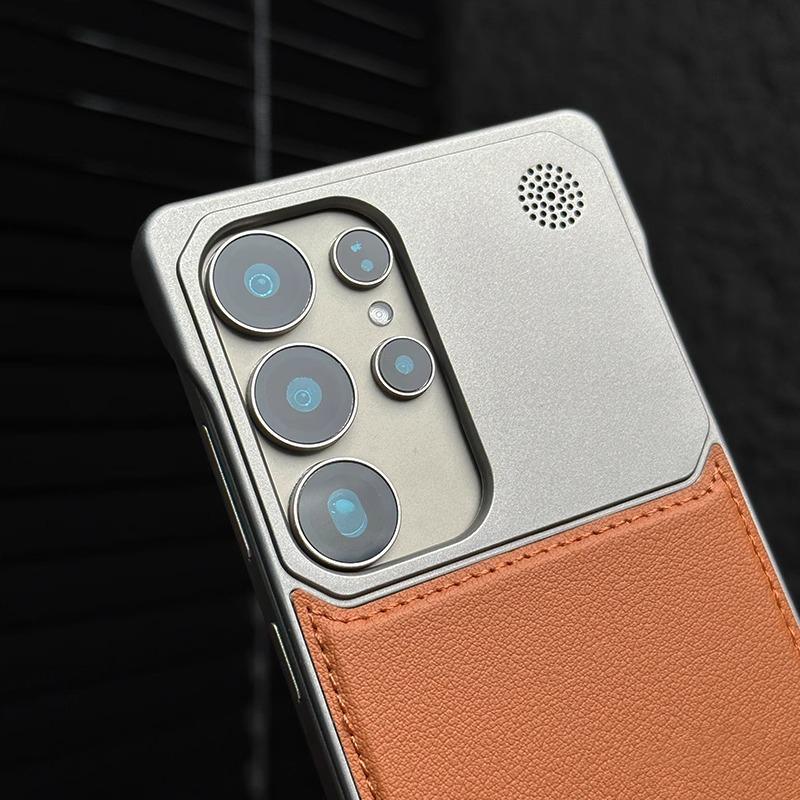 Магнитный кожаный чехол для телефона Galaxy S25 Ultra с ароматом - Ударопрочный, Безрамочный, Подходит для Samsung S24/S23