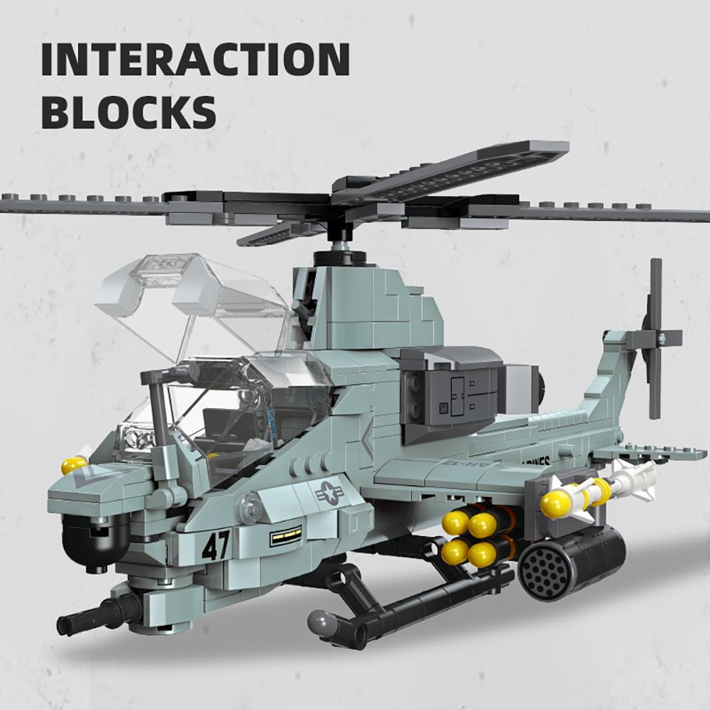 KNEW BUILT Игрушки-конструкторы Самолет-истребитель Вертолет-истребитель- Любимый самолет мальчиков- Головоломка DIY- Веселье- Праздничные подарки для детей- День рождения