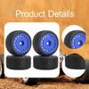 4 Pieces RC Wheel Rims Replaces Professional Lightweight Upgrade Part 1/28 Car