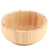 Bamboo Salad Bowl Round Serving Bowl Natural Wood Dishware for Fruit Snacks Appetizers