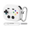 TPU Protective Case with Keychain for Airpods Funny Handheld Game Design Hard Shell Cover with Safety Lock Design for Men