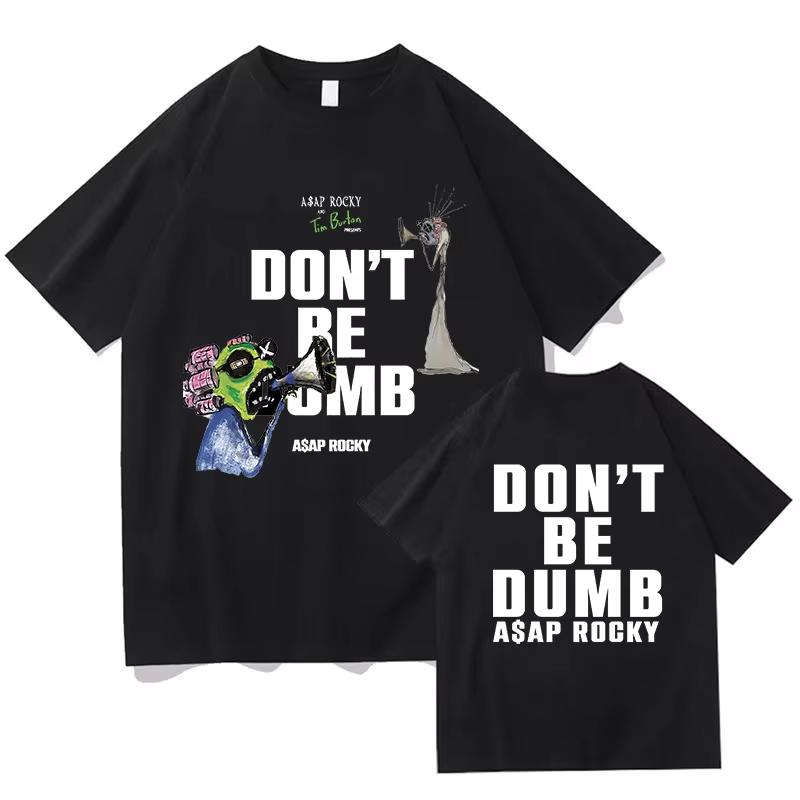 Футболки с принтом AAP ROCKY Don T Be Dumb Tour Высококачественные мужские модные футболки Летние хлопковые футболки Подарок для фанатов