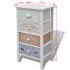 Side Cabinet with 4 Drawers French Style Wood
