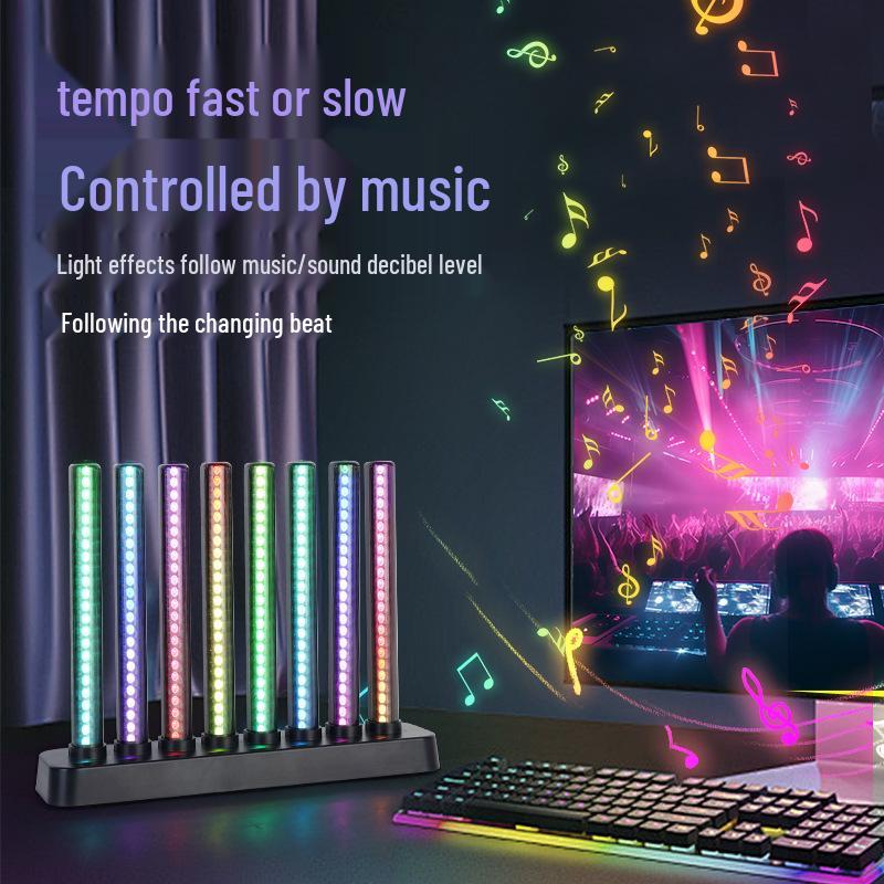 RGB Светодиодная лента с музыкальным ритмом: Настольный ПК с Bluetooth для киберспорта и спальни с атмосферой Авроры